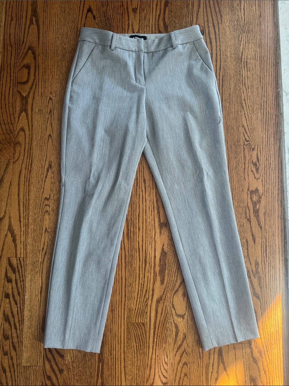 Express Women's Light Gray Ankle Mid Rise Dress Pants